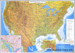 Общегеографическая карта США