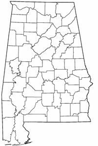 Карта штата Алабама